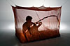 A mosquito net/tent designed to be custom-dyed by its owner