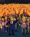 Simpsons angry mob